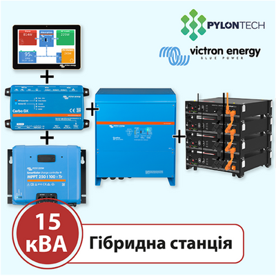 Акумуляторна станція на 15 кВА (Victron Energy, однофазна) 12415 фото